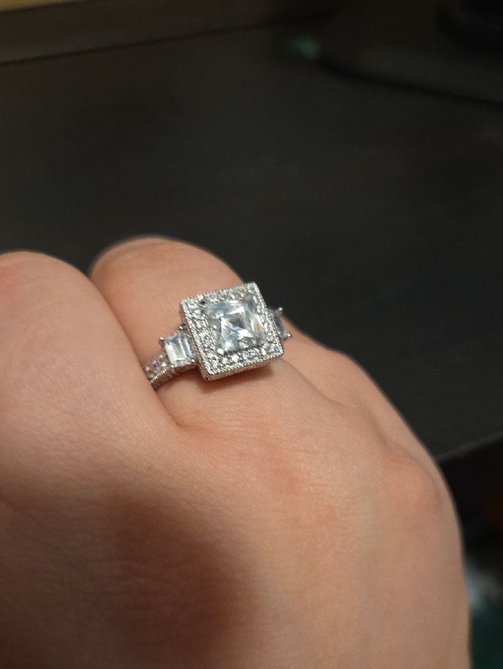 Stunning Sterling Silver And Cubic Zirconia TYCOON ring